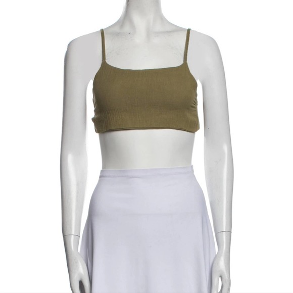 Savannah Morrow The Label Square Neckline Sleeveless Crop Top NEW Womens Size S - Picture 1 of 10